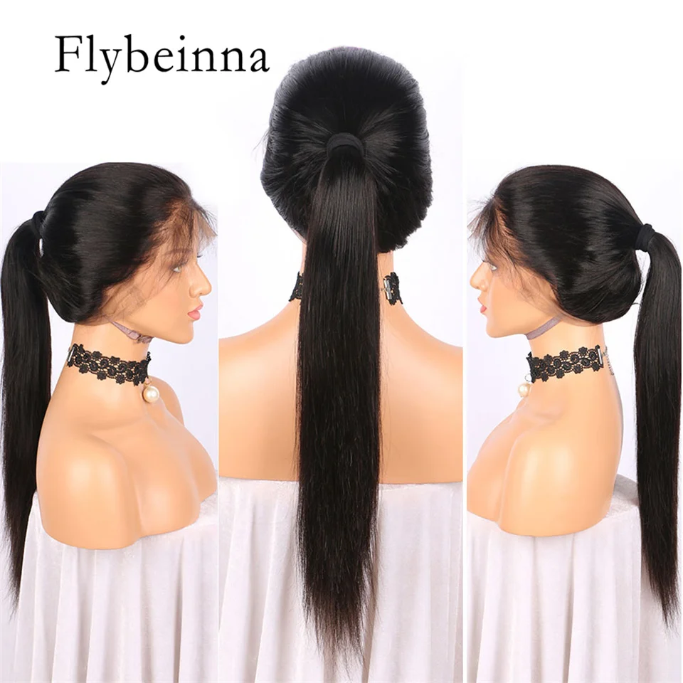 

13x6 HD Lace Frontal Wigs Long Silky Straight Natural Black Color Human Hair Lace Frontal Wig 32-40inch Brazilian Glueless Wig