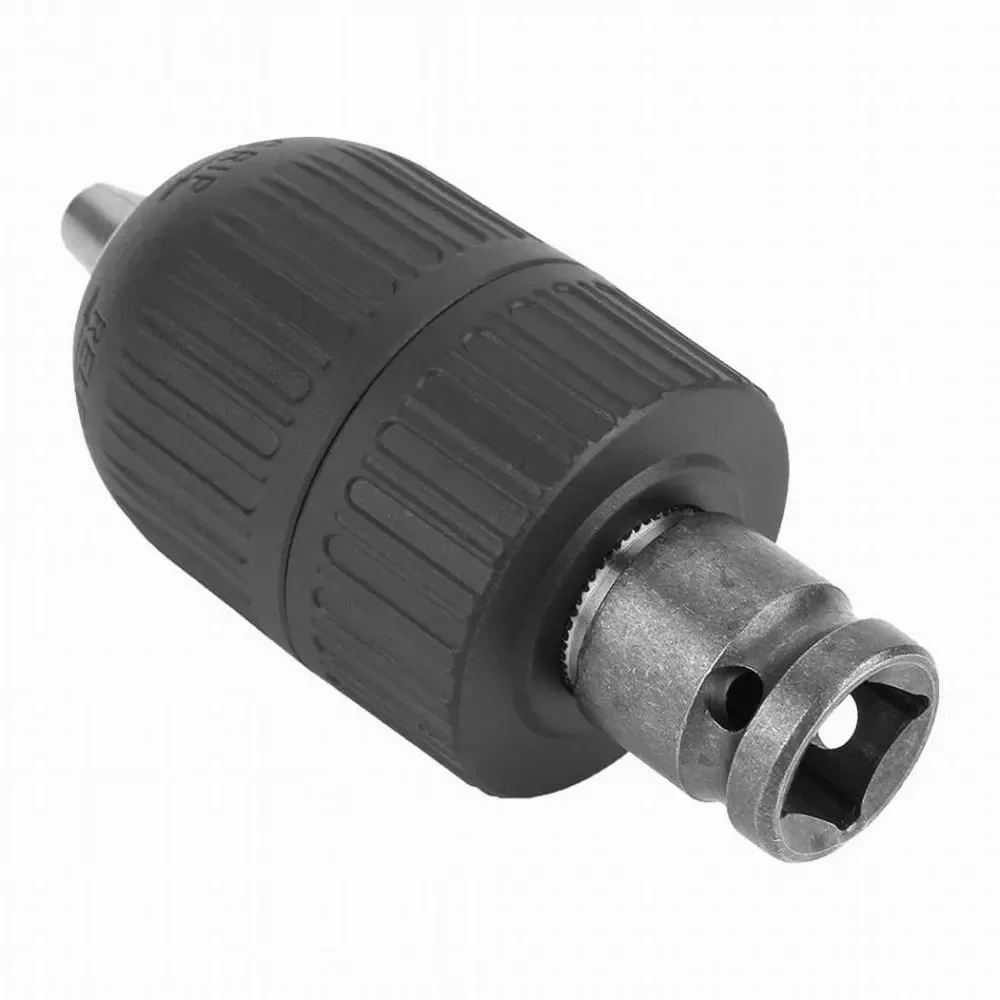 Drill Chuck With 1/2inch Chuck Socket Square Female Adapter,1/2-20UNF Quick Grip Keyless Chuck 2mm~13mm(0.08