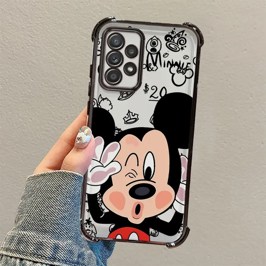 Mickey Minnie Funny Cute Soft Phone Cover Case for Samsung Galaxy A24 A33 A26 A52 A55 A15 A25 A13 A21s A16 A35 A36