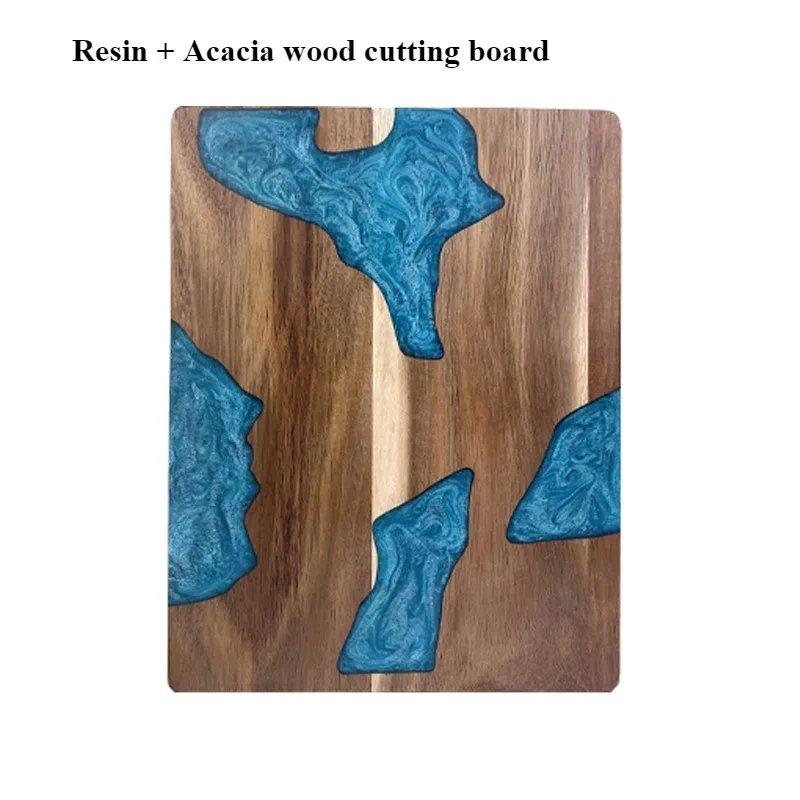 

Epoxy Resin Cutting Board - Rosewood Butcher Block with Live Edge, Wooden Pizza Peel & Steak Board for Kitchen & Serving