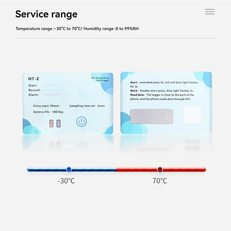 Беспроводной регистратор данных NFC, 180-дневный регистратор данных, ЖК-индикатор, 500 000 групп для химических NFC