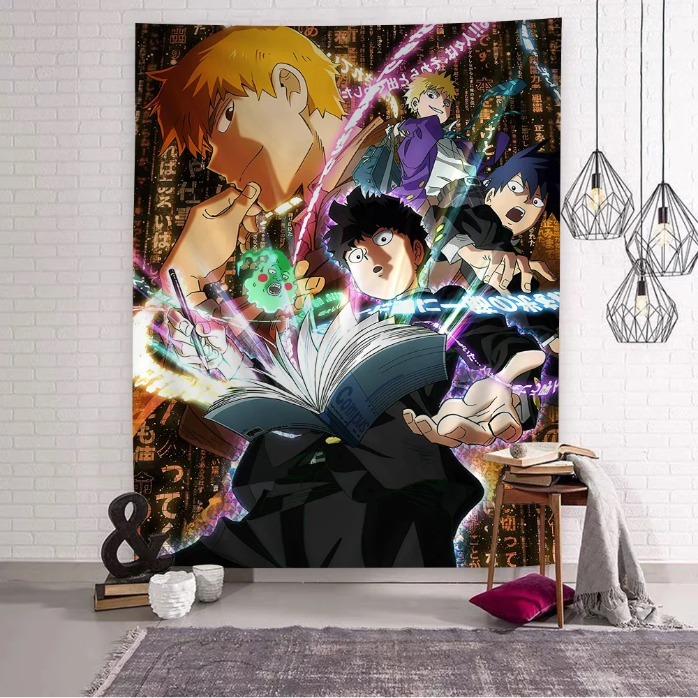 Anime Mob Psycho 100 Colorful Tapestry Wall Hanging Cheap Hippie Wall Hanging Bohemian Wall Tapestries Mandala