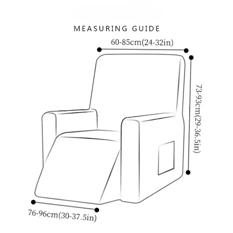 1 Seat Recliner Cover Stretch Couch Cover for Recliner Sofa Chair Cover for Kids Pets Dog and Cat housses de canapé