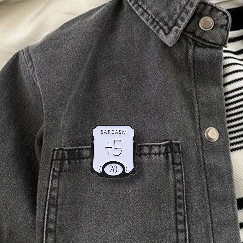 Adventure Game Enamel Pins Custom Sarcasm +5 DND Role Play Brooches Lapel Badges Funny Jewelry Gift for Friends