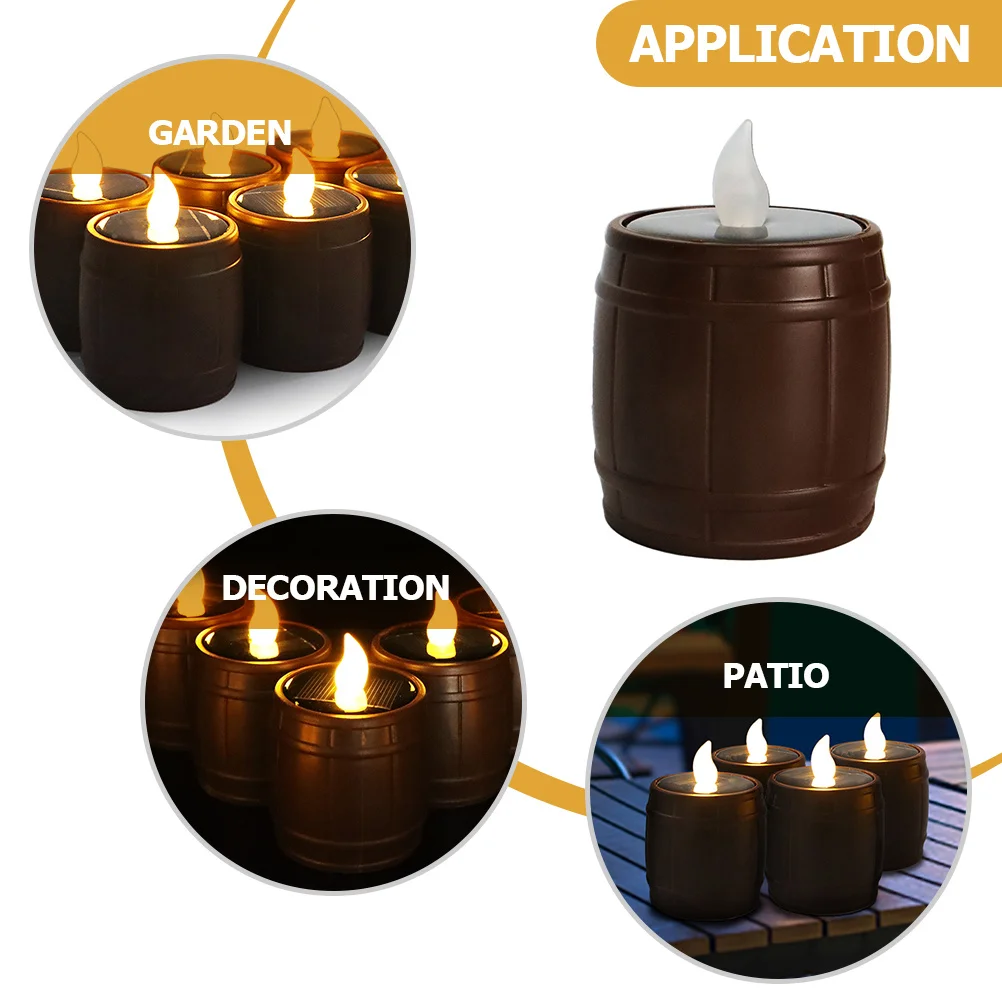 

Vintage Solar Light LED Flameless Tealight for Indoor Outdoor Home Restaurant Church Decoration Garden Lighting