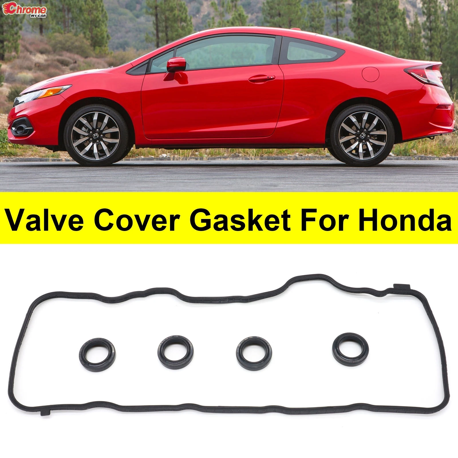 Engine Valve Cover Gasket Set VS50741R For Honda Civic 1.8L 1799cc L4 GAS SOHC 2006 2007 2008 2009 2010 2011 2012-2015 VS50741R