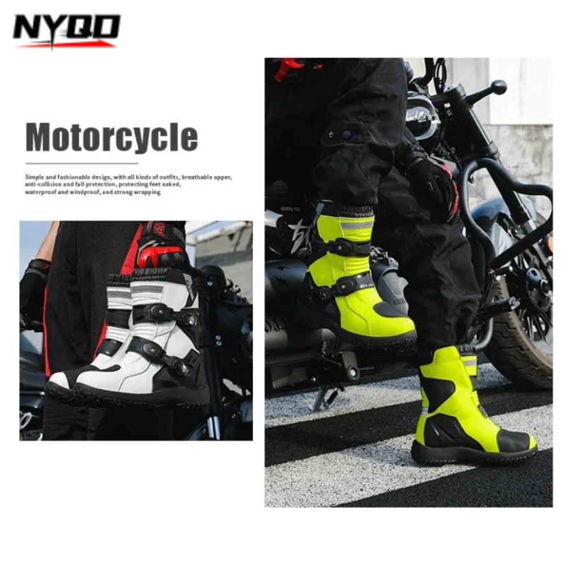 

Мотоциклетные раллийные ботинки, дышащая рыцарская экипировка с защитой от падения, обувь для шоссейных гонок, паркура, четыре сезона