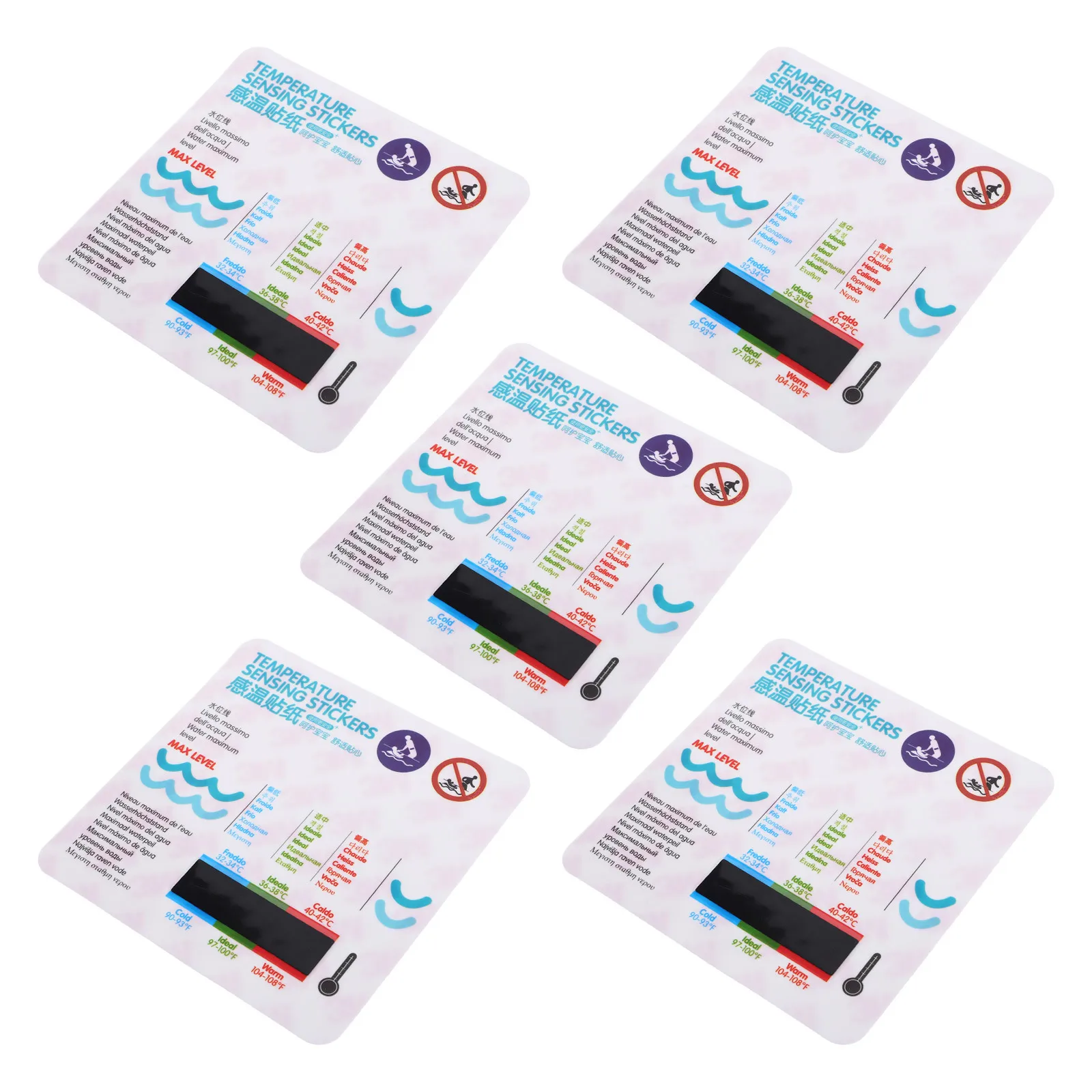 5Pcs Baby Bad Thermometer Aufkleber Wasserdicht Klebstoff Wasser Temperatur Monitor LCD Display für Badewanne kinder Baden sicherheit