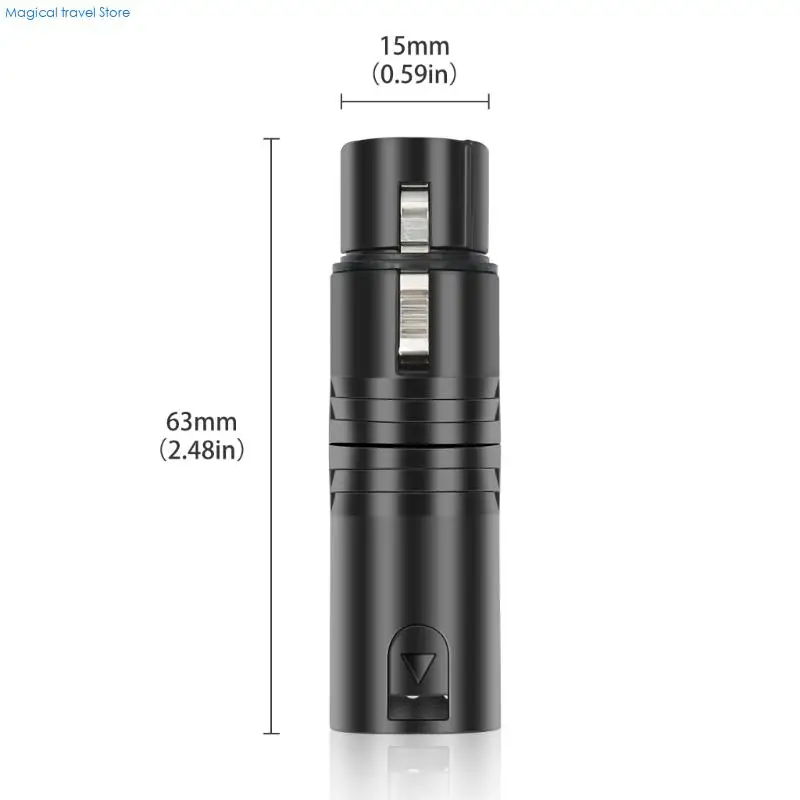 N2UB Male To Female Adapters 3Pin Locking Coupler For Microphones Studio Stage Live Streaming Transmission