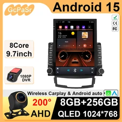 2Din Android 15 Car Radio for SsangYong Korando 3 Actyon 2 2010 2011 2012 2013 Multimedia Player 4G Carplay DVD Head Unit
