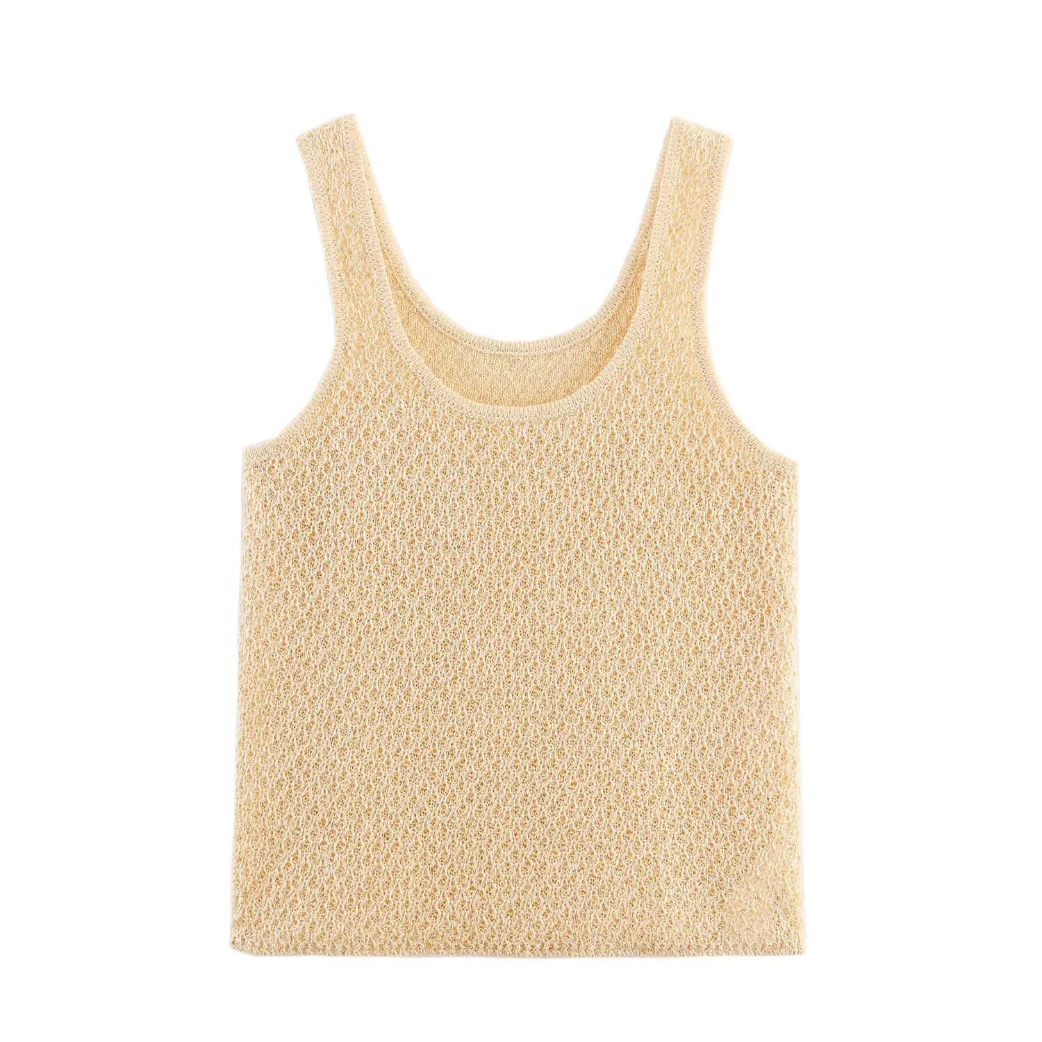 ZERAINS Knit Vest Beaded White M 8