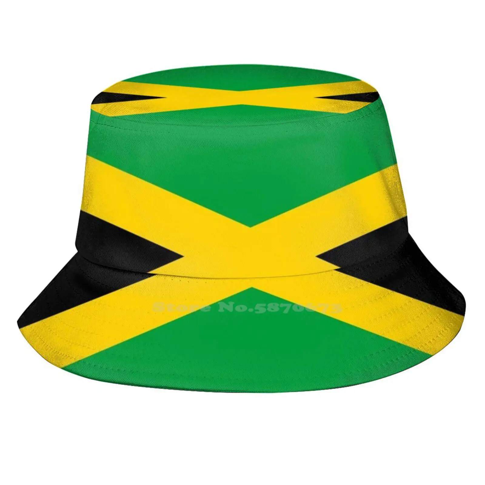 Flag Of Jamaica Unisex Fisherman Hats Bucket Hats Flag Kingston Jamaican North America Country Vexillology