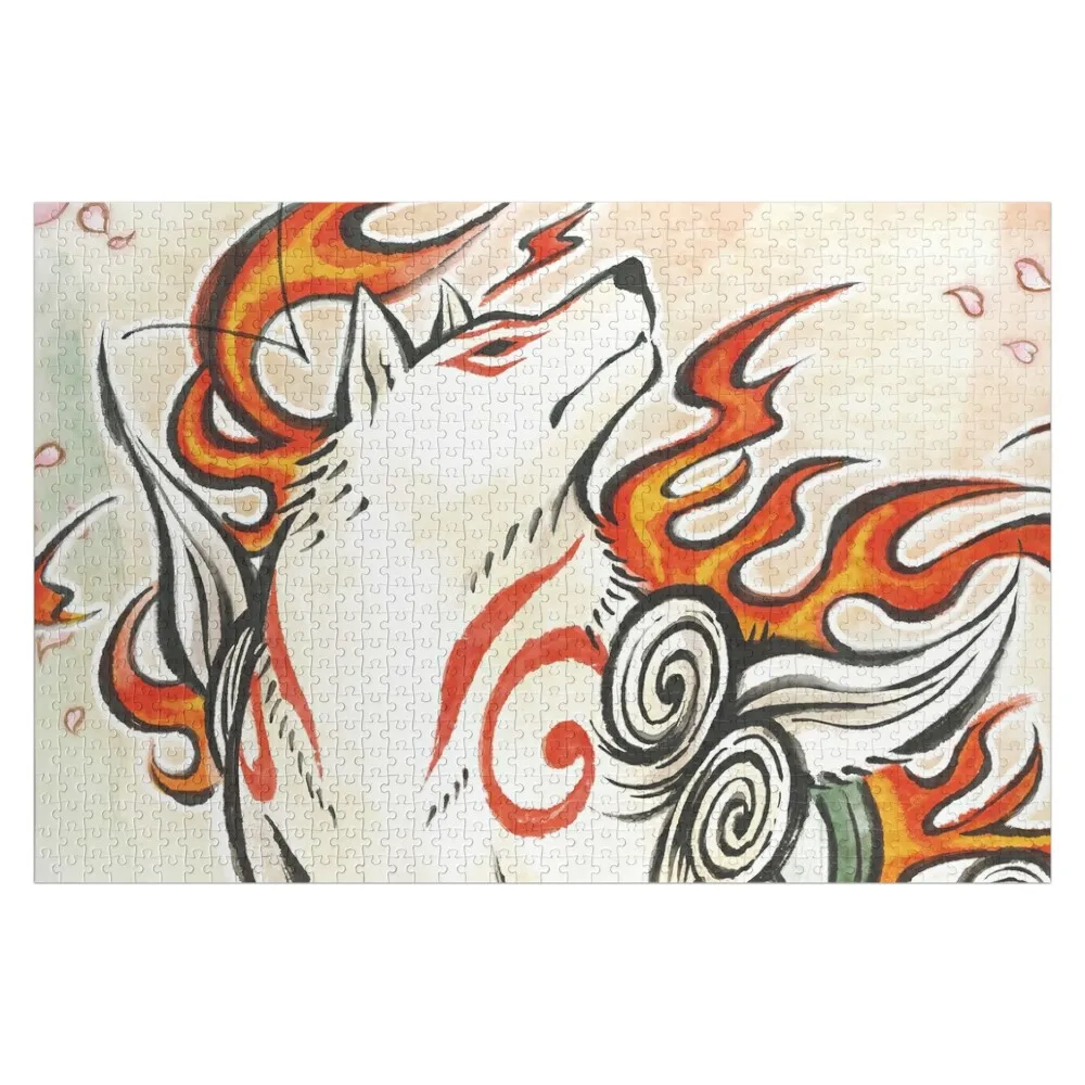 

Okami Wolf God Spirit Japanese Aesthetic Jigsaw Puzzle Works Of Art Woods For Adults Customizable Gift Custom Child Gift Puzzle