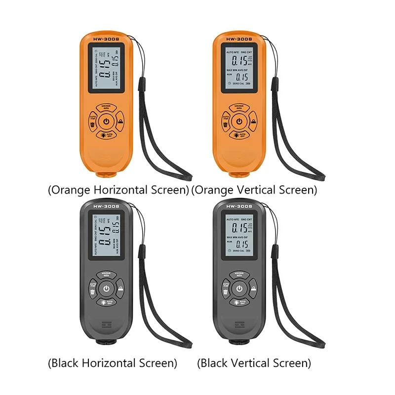 Coating Thickness Gauge Measurement 0-2000um Feeler Tester Car Paint Thickness Meter Metal Thickness Gauge HW-300S