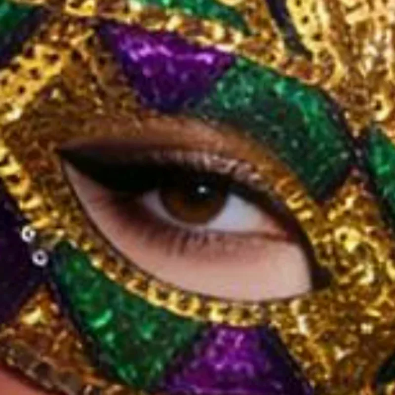 Purple Green Yellow Sequin Mardi Gras Masque Masquerade Venetian Carnival Half Face Mask Halloween Cosplay Accessories