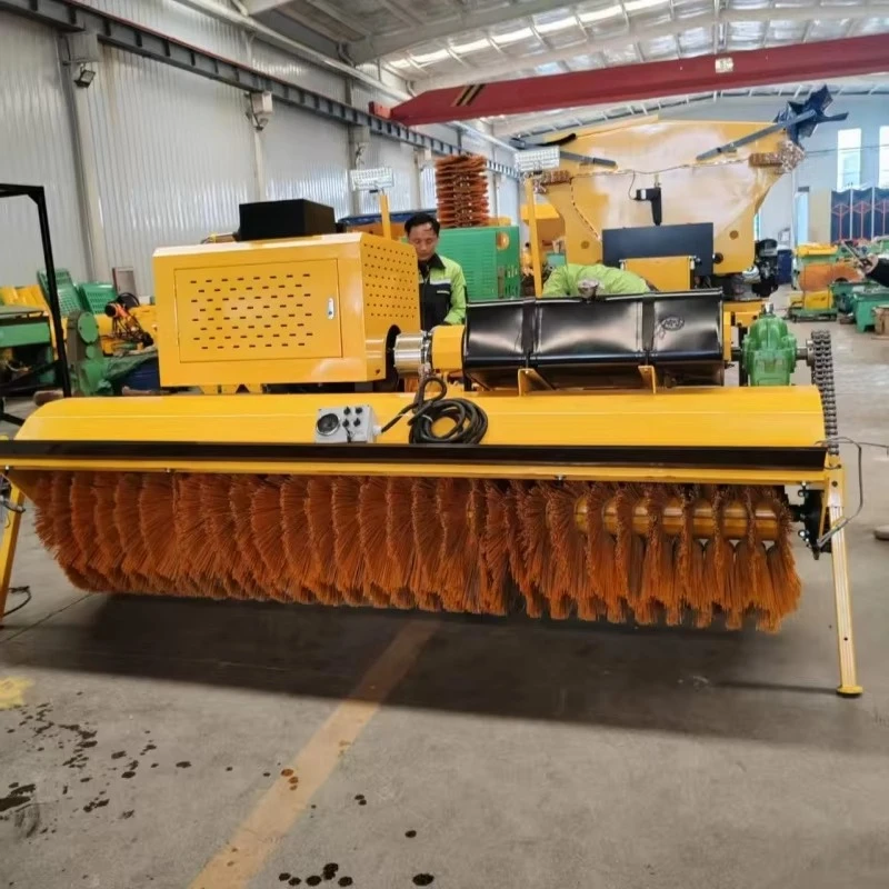 B2B Vendor Offers Heavy Duty Truck Mounted Snow Sweeper Broom With Reliable Independent Diesel Engine System
