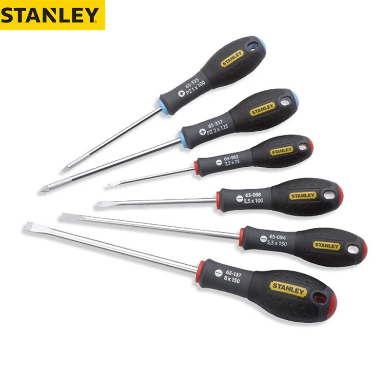 

STANLEY 65-428-14 Meter Slotted Screwdriver Set Large Diameter Handle Reinforced Tool Holder Comfortable Grip And Durability