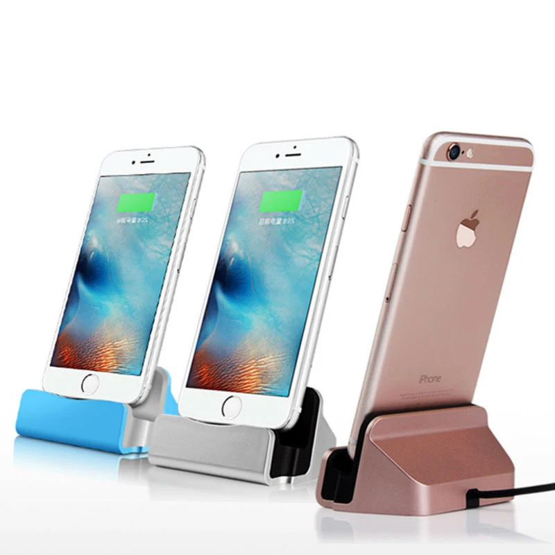 

USB Data Charger Dock Stand Station Charging For iPhone 8 7 XR XS Xiaomi Redmi Note 10 Pro Huawei Android Phones Docking Station