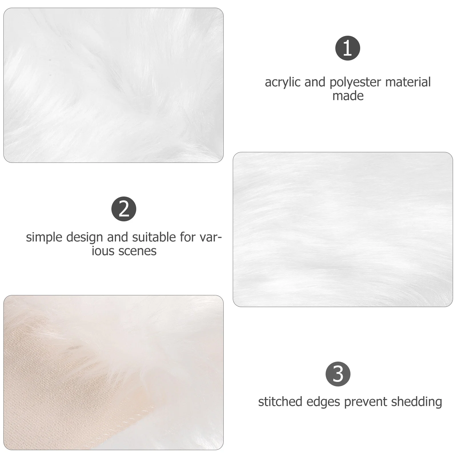 White Fluffy Rug Live Streaming Background Cloth Photo Mat Nail Art Tools Luxury Backdrop Small Product Picture Cushion Plush