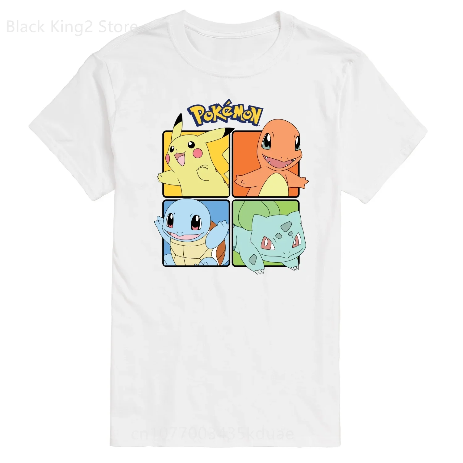 Pokémon Pikachu T-shirt da uomo Charmander Bulbasaur Squirtle Anime e Manga T-shirt grafiche per