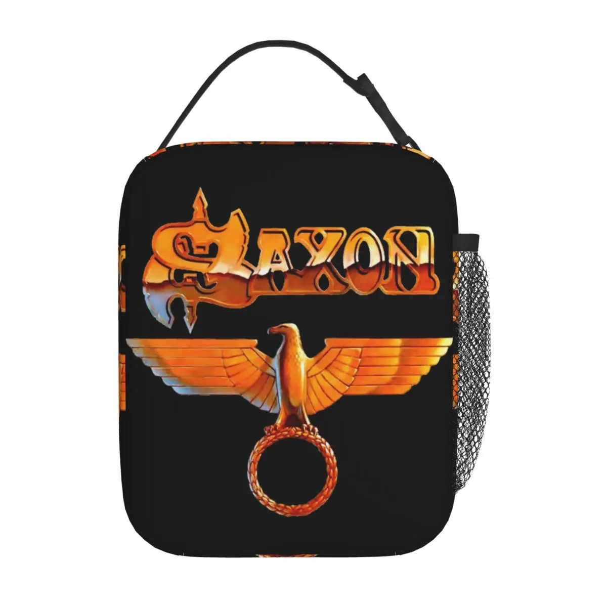 Saxon Band Rock Album bolsas de almuerzo con aislamiento térmico para viaje caja Bento portátil hombres mujeres refrigerador loncheras térmicas
