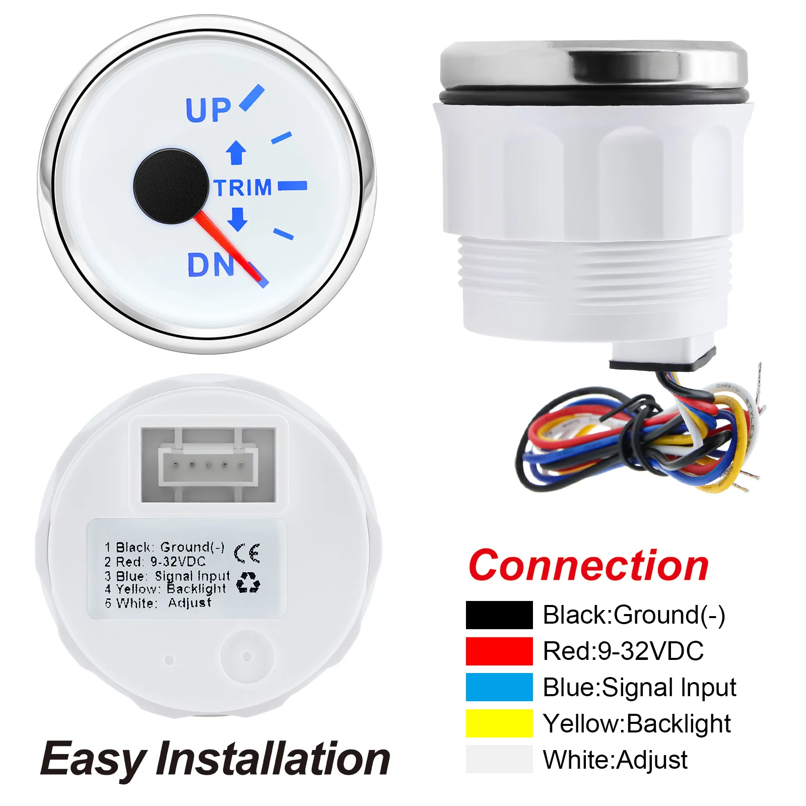 40-120℃ Water Temperature Gauge with Alarm 7 Color LED 52mm Water Temp Meter Indicator Car Boat Yacht Waterproof 12V24V custom - view 2