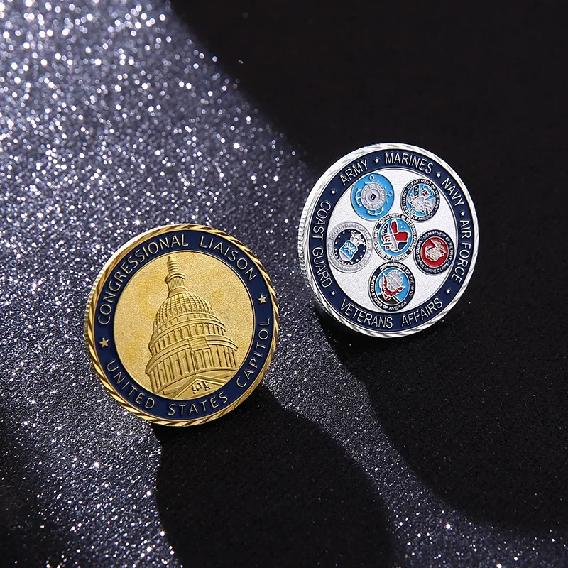 The White House's Five Armies Collect Coins, Metal Commemorative Challenge Coins