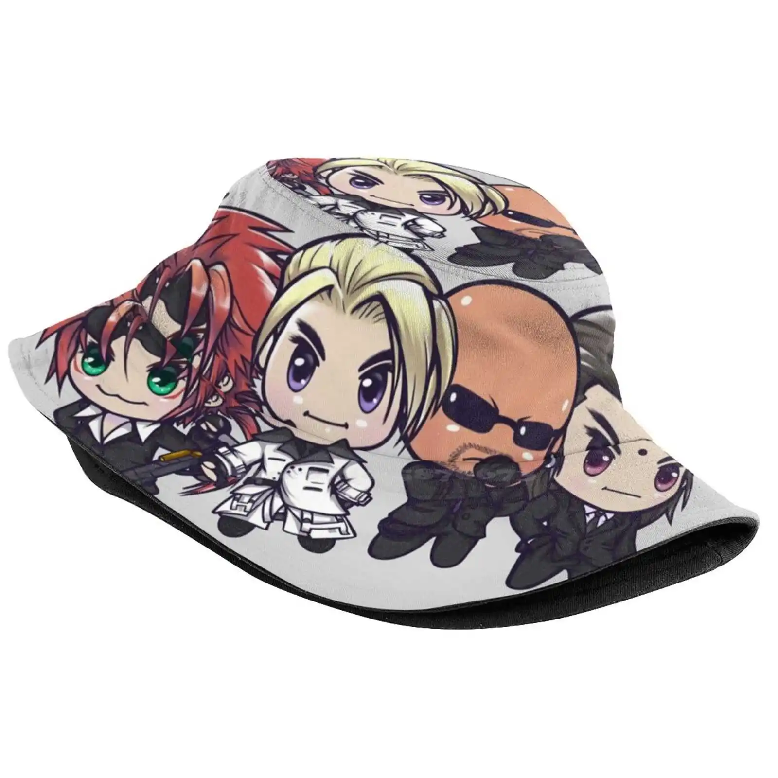 Shinra Turks Sun Cap Fisherman Hat Bucket Hats Final Fantasy Vii Remake Chibi Game Rufus Tseng Reno Rude Turks Cia Shinra