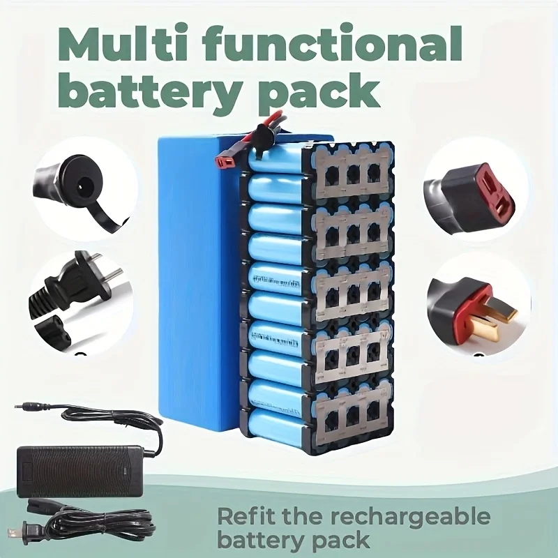 36V-8AH Battery Pack, Multiple Specifications, Multiple Capacities, Lithium-Ion Battery, Suitable for DIY Holiday Lights, Modification, and Multifunctional Accessories