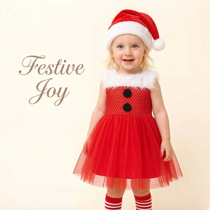 

Christmas Santa Claus Cosplay Costume Red Princess Dress Festival Party Performance Outfit Xmas Holiday Fancy Dress Up Clothes