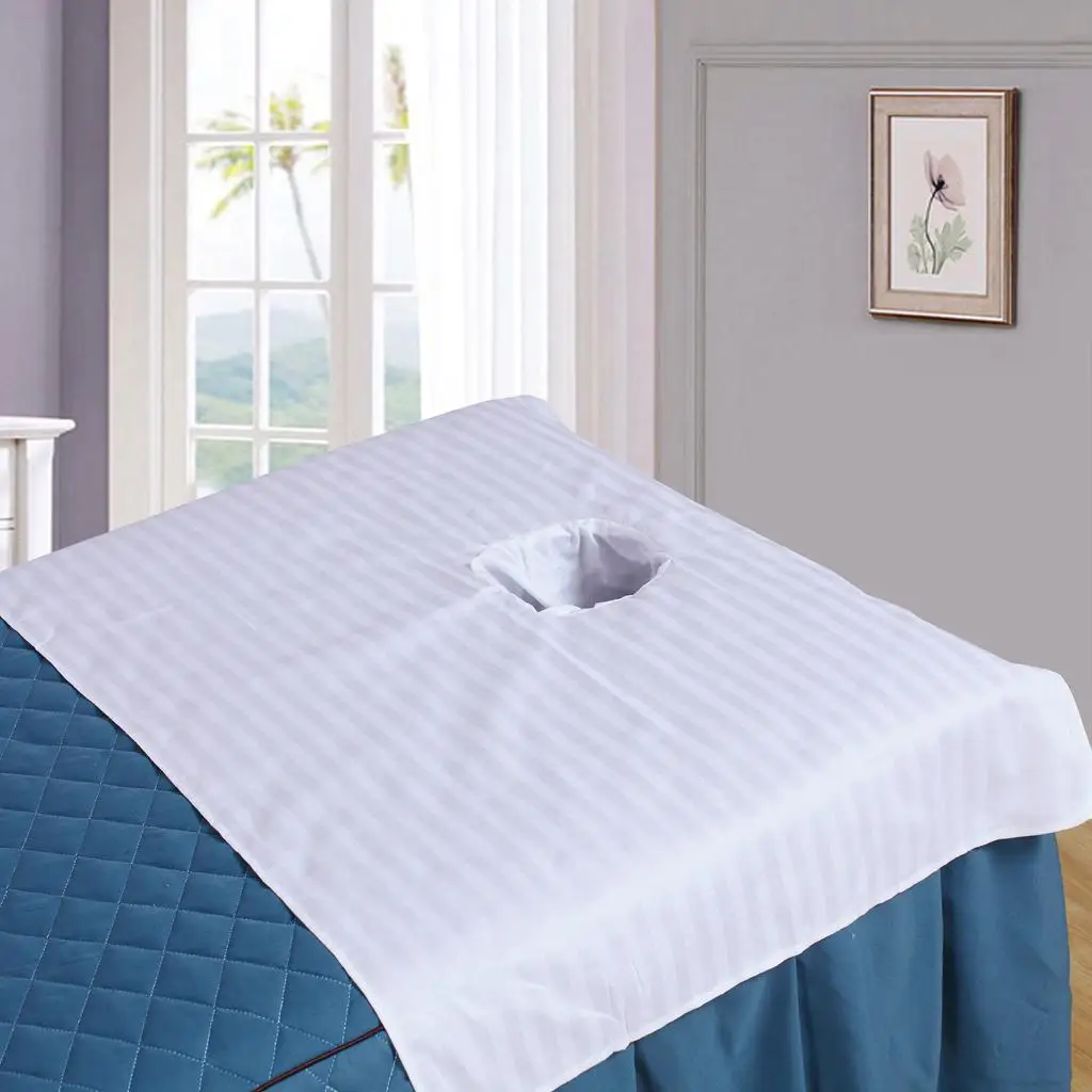 Sectional Cosmetic Massage Table Bed Sheet Cover with Breath Hole, , 50x80cm