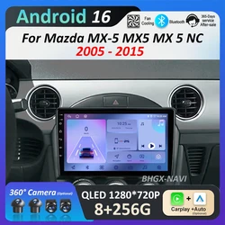 GPS Navigation Split Screen Head Unit for Mazda MX-5 MX5 MX 5 NC 2005 - 2015 Android OS Car Audio Multimedia Player 4G BT WiFi