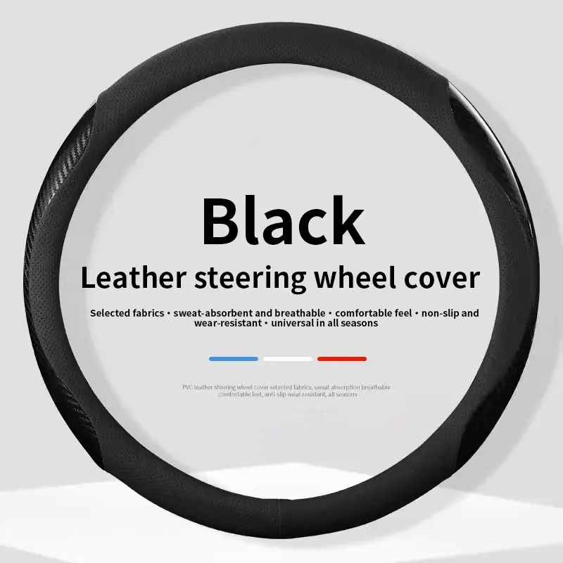 Carbon Fiber Perforated Leather Car Steering Wheel Cover Car Accessories For Smart Fortwo cabrio eq Forfour Preis W453 W451