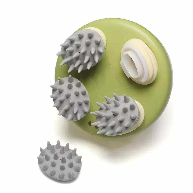 

Waterproof Rechargeable Silicon Head Pain Relief Hair Scalp Massager Brush Electric Cat Head Massager for Hair Growth