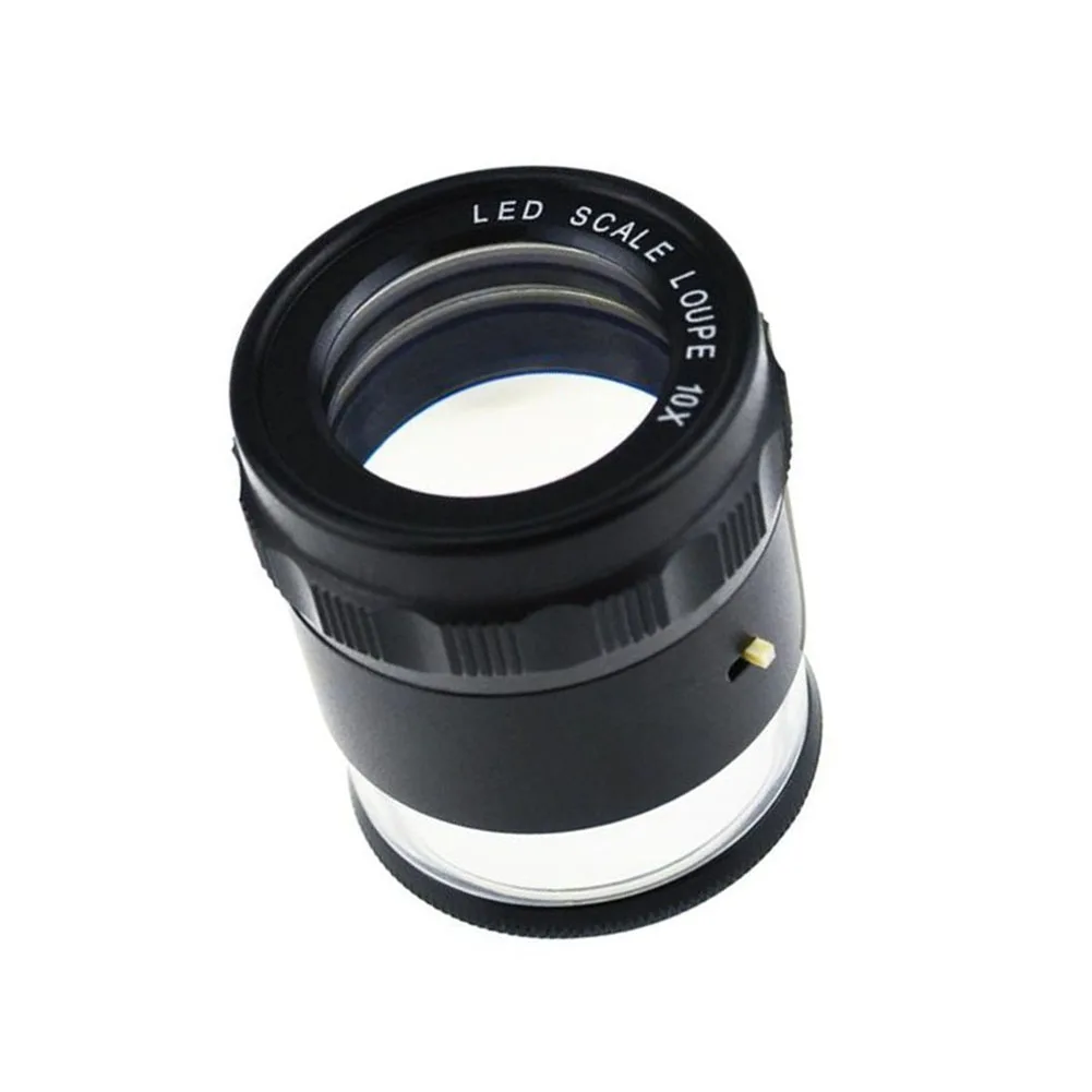 Illuminated Magnifier Tube with Crosshair Ruler and Fine Graduation 0.1mm for Work in Watchmaking and Education