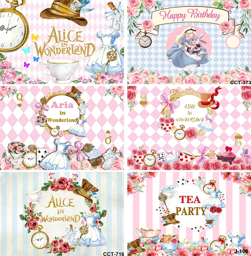 

Alice In Wonderland Backdrop Baby Girl Birthday Photo Photography Background Dream Castle Princess Studio Props Photophone Festa