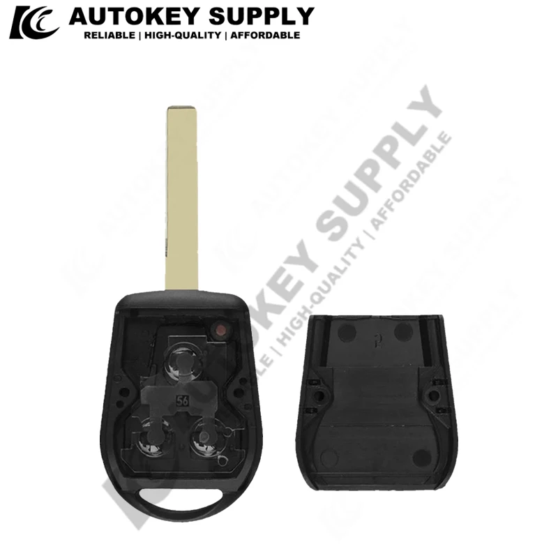 Autokeysupply 3 Button Remote Key Shell Fit Case Fob 3 BTN Uncut Key Fob Case AKBMS220 For BMW E31 E32 E34 E36 E38 E39 E46 Z3 Z4