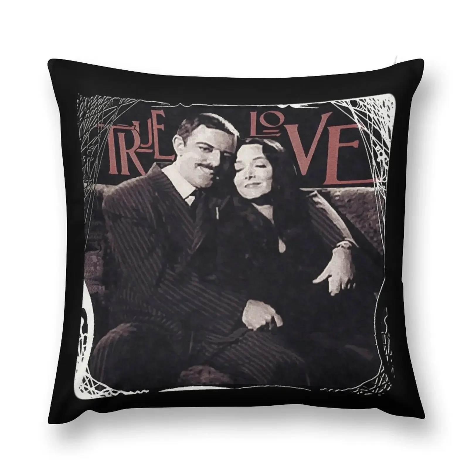 

Gomez & Morticia Addams: True Love Throw Pillow christmas pillow case Cusions Cover pillow cover christmas Couch Pillows