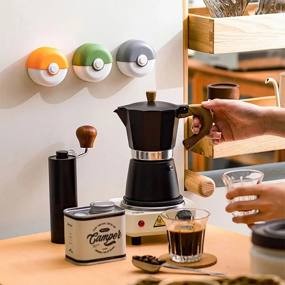 

3Pcs Round Filter Paper Coffee Filter Paper Storage Box Rust-proof Wall Mounted Espresso Filter Case Rotated Cover Space Saving