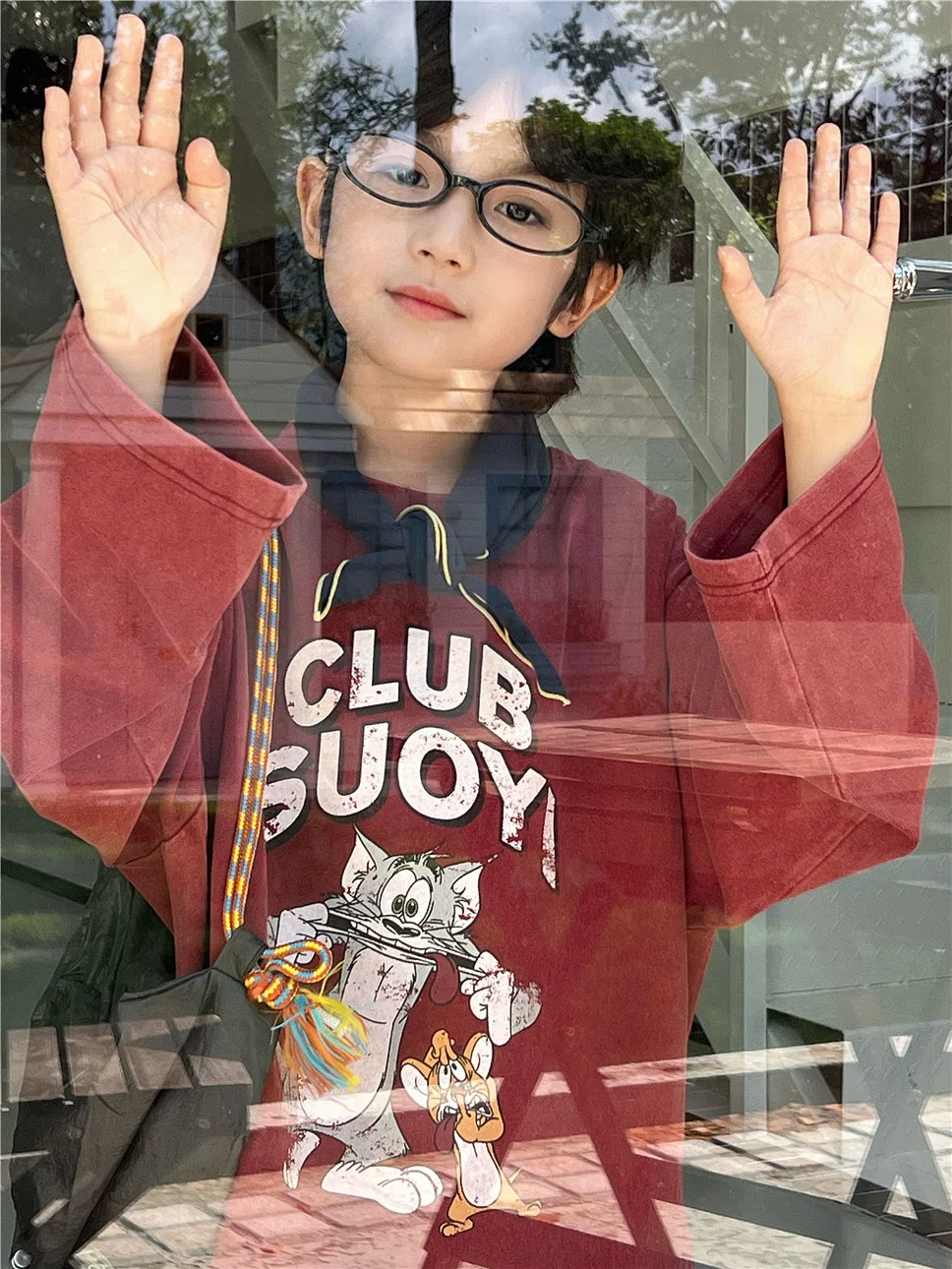 

2025 Autumn Children's clothing: Pure cotton top for kids stir-fried color, long-sleeved T-shirt for boys