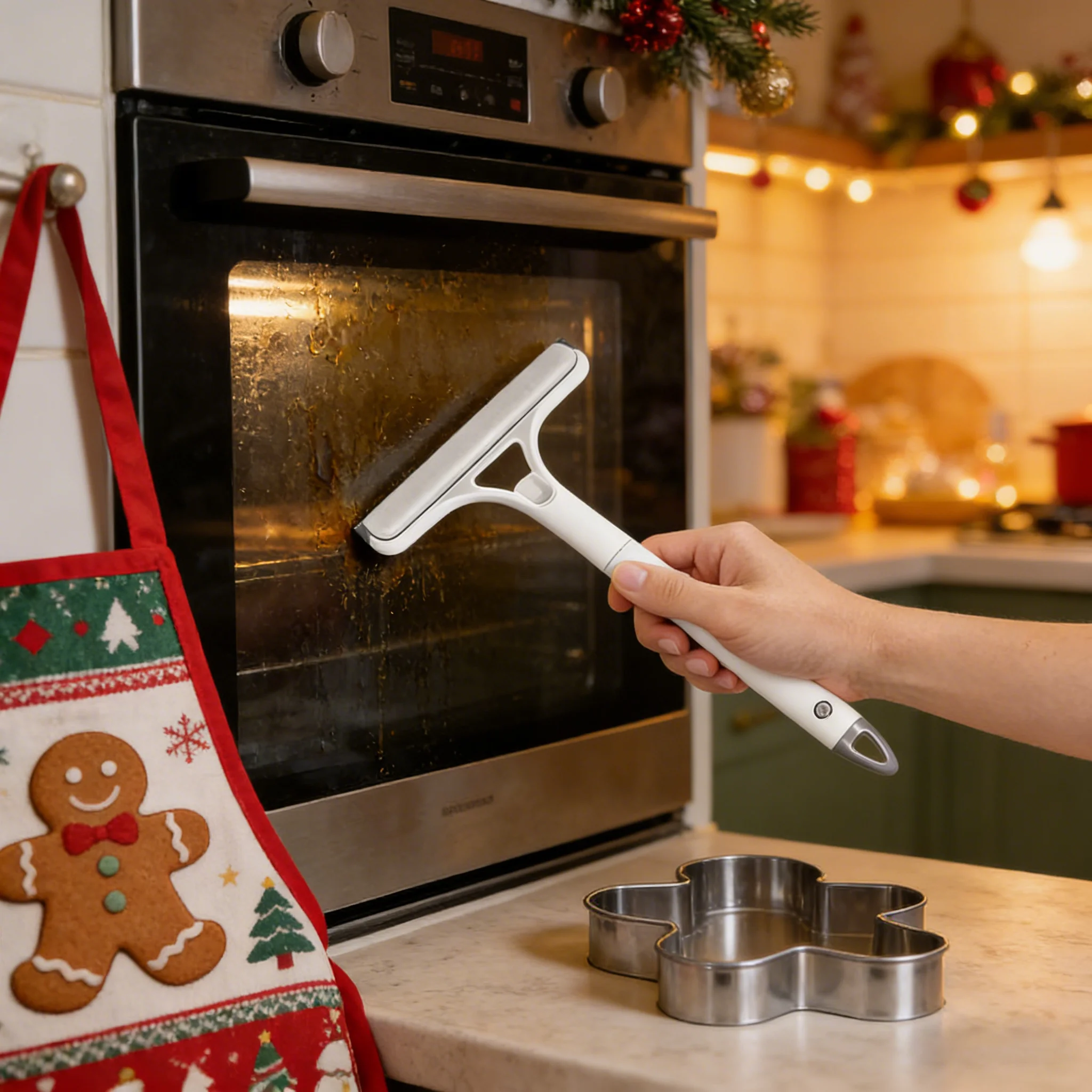 Streak-Free Squeegee, Cleans Glass & Tiles Perfectly. 21x16cm, White, for Windows & Mirrors - Image 2