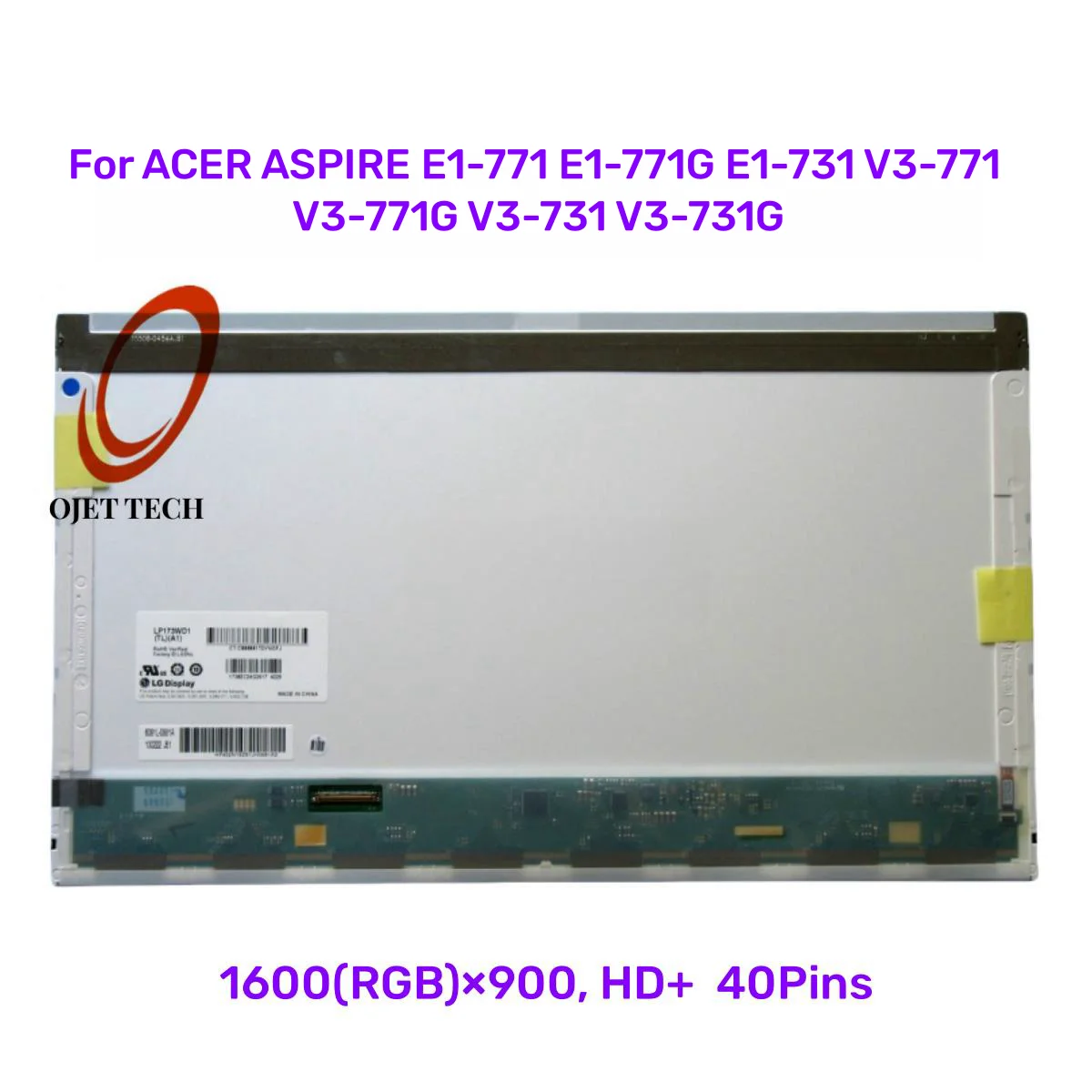 17.3''Laptop lcd matrix screen for ACER ASPIRE E1-771 E1-771G E1-731 V3-771 V3-771G V3-731 V3-731G (17.3