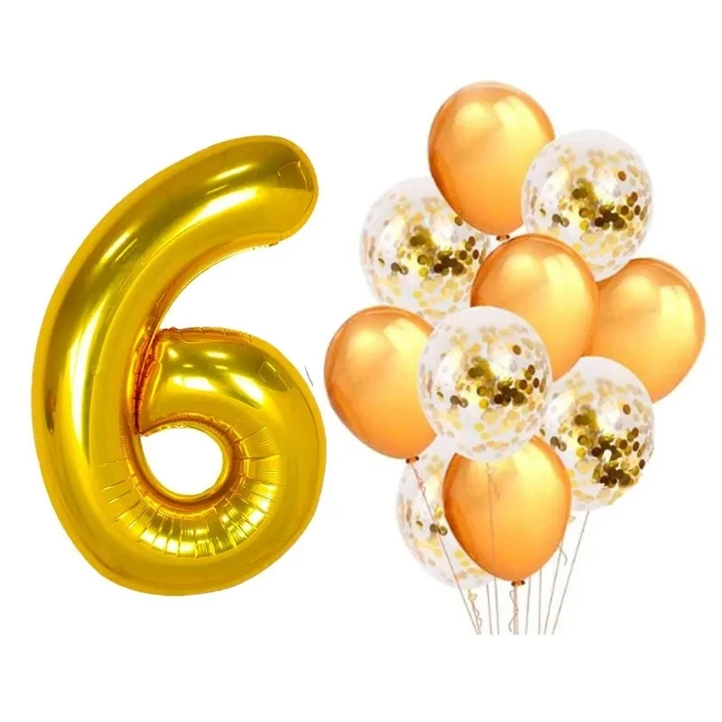 Disney Children's Birthday Party 40 inch Gold Digital Latex Sequin Combination Balloon Background Decoration