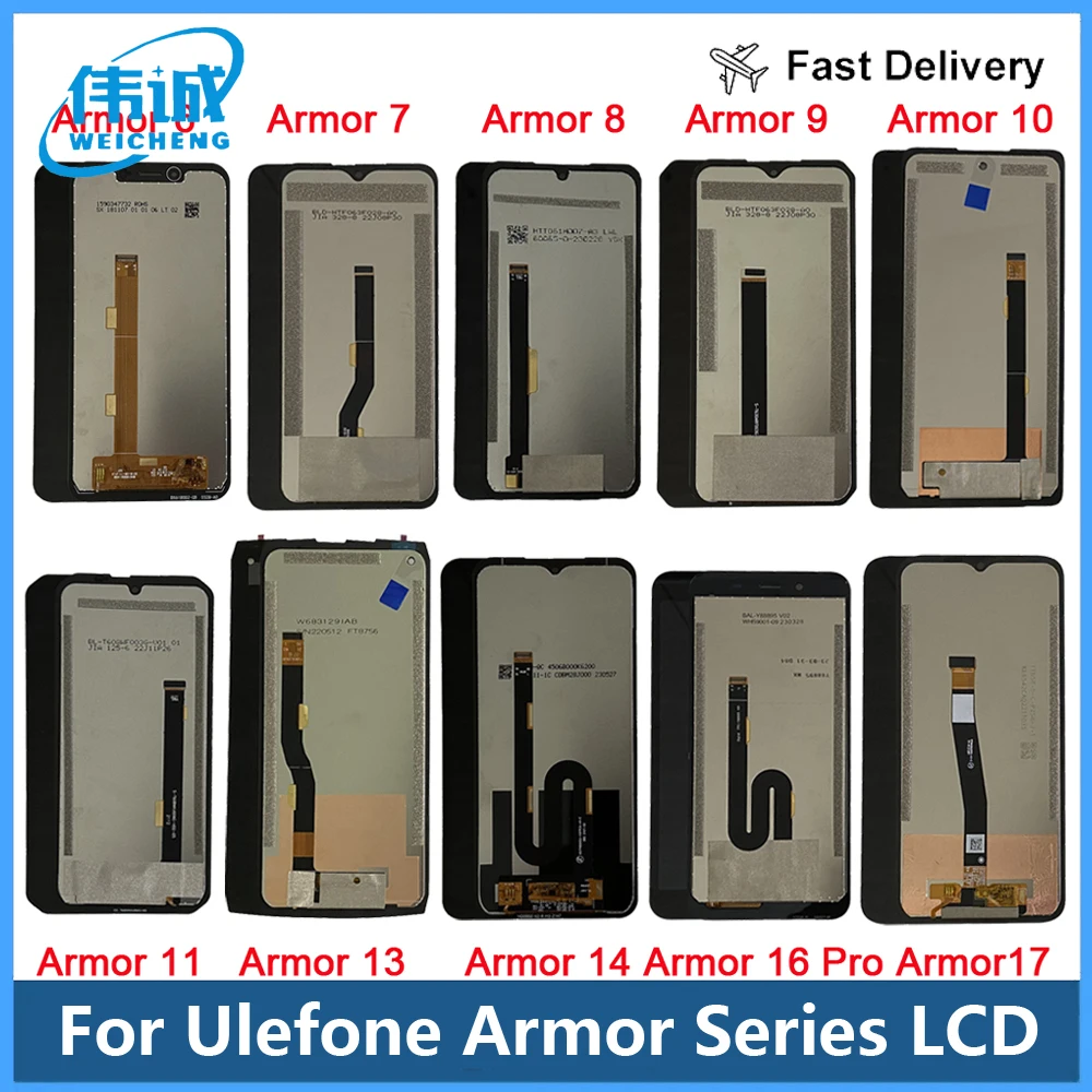 

For Ulefone Armor 6 6S 7 7E Armor 8 Pro 9 9E 10 11 LCD Display Screen Digitizer For Armor 13 14 16 17 Pro Armor 21 22 23 24 LCD