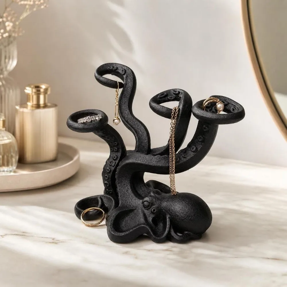 Home Decor Multi-Slot Octopus Pen Holder 3D Printed Funny Storage Rack Organizer Tentacle-Shaped Toothbrush Holder Study Desk