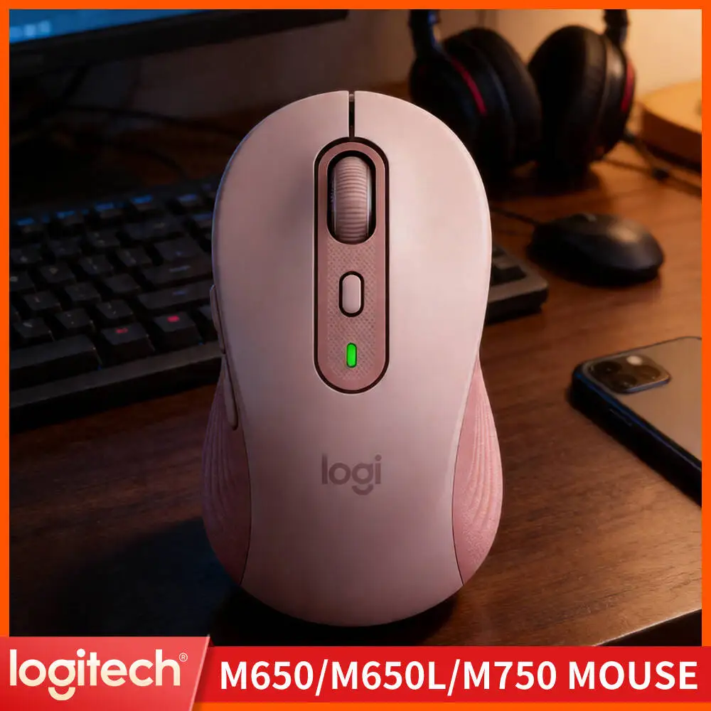 M750 Signature Mouse - 90% Click Noise Reduction, Anti-Slip Grips, 24-Month Battery, PC Laptop Compatible