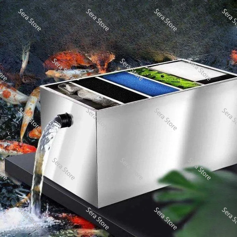 Upgrade Stainless Steel Pond Filter - External Water Circulation System for Large Outdoor Fish Ponds