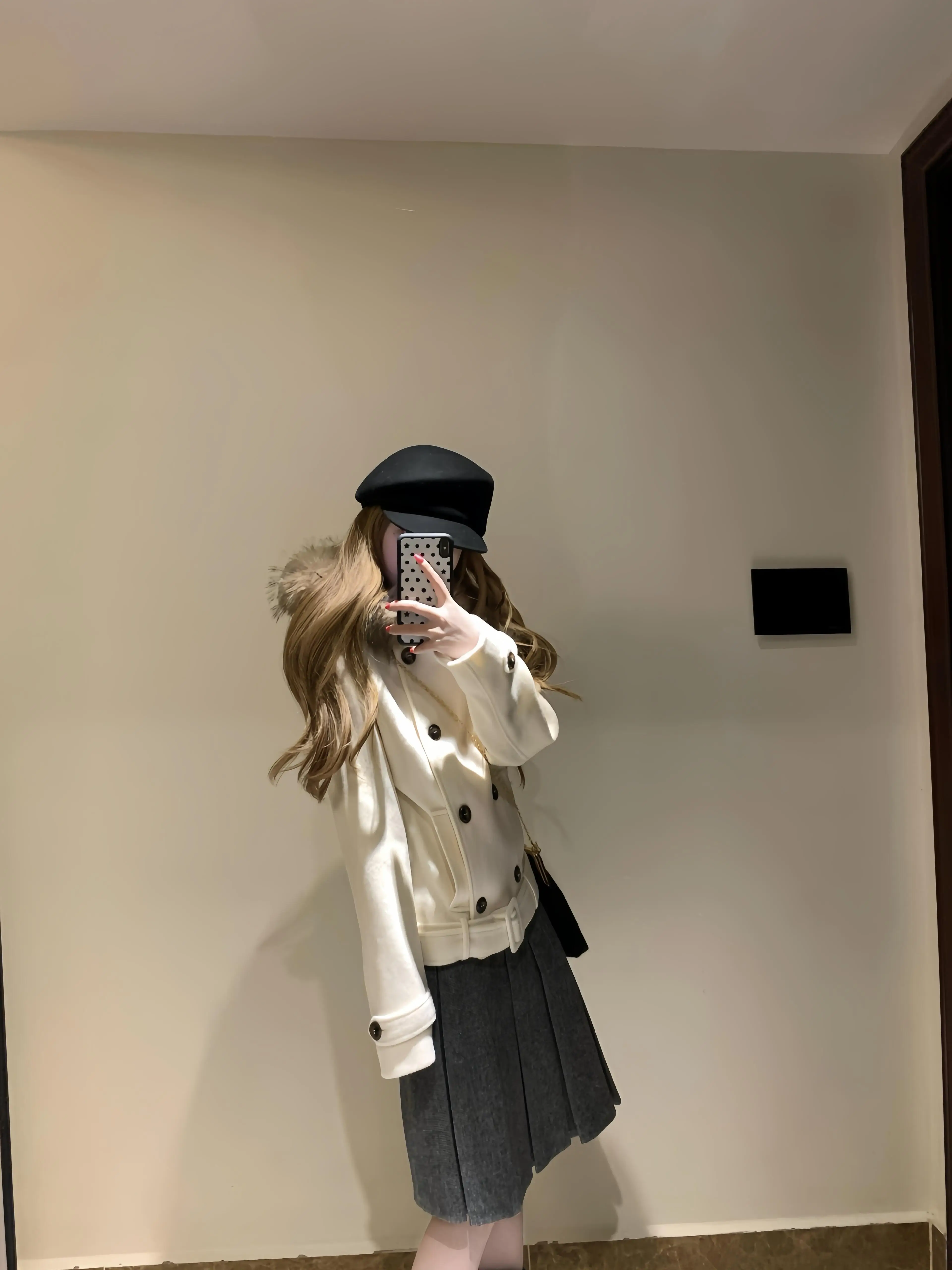 Retro Thickened Woolen Plaid Skirt Women's Autumn Winter Fashion Casual High Waist Half Body Skirt City Commuting Daily Travel