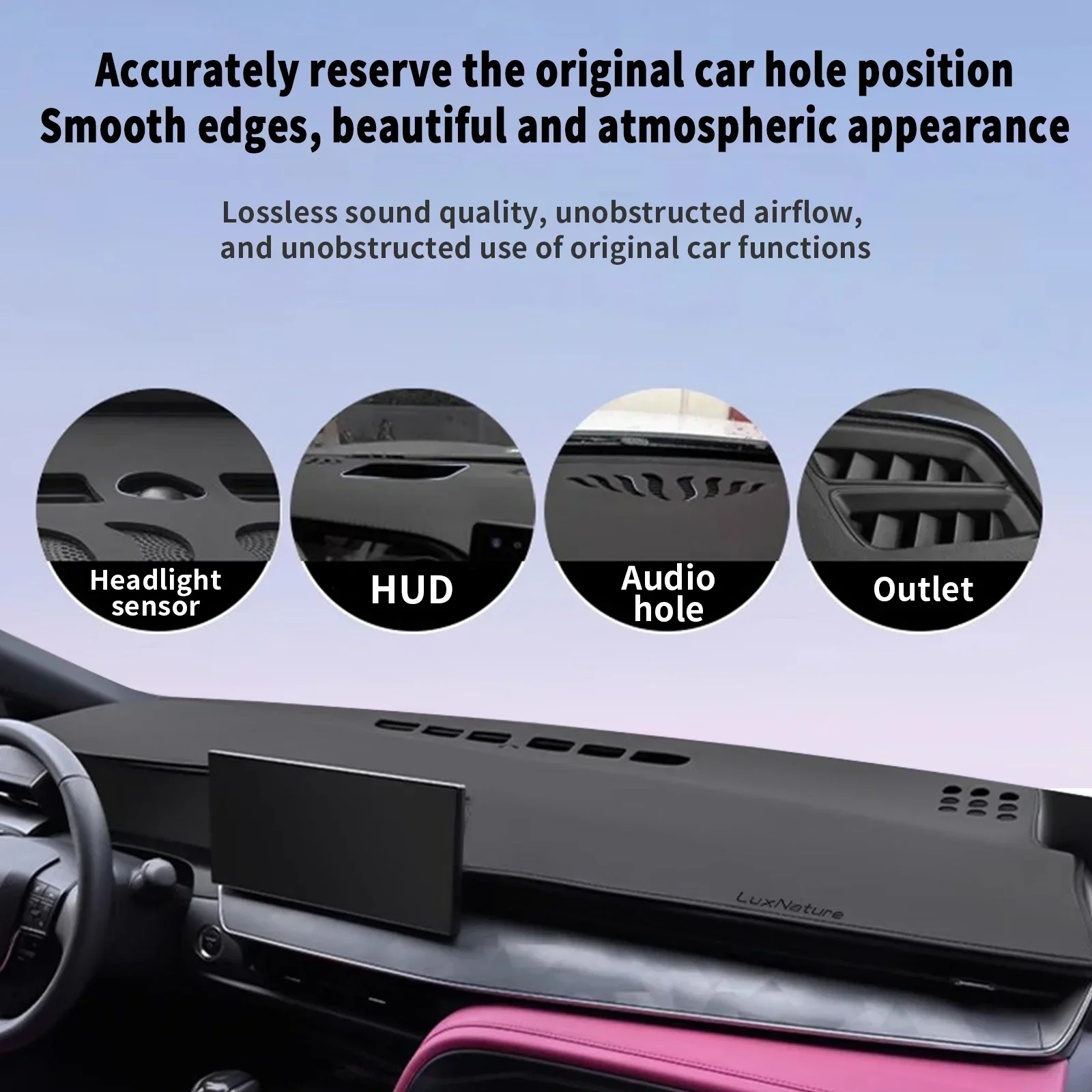 fit for Hyundai i30 2017 - 2023 N-line Car Dashmat DashMat Sunshade Dashboard Cover Pad Protective Carpet Accessories