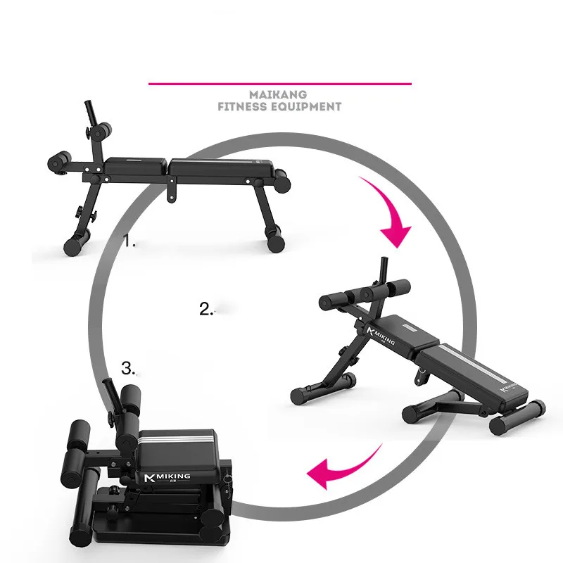 Supine Board Folding Abdominal Muscle Board Household Sit Up Dumbbell Stool Indoor Bench Press Weight Lifting Fitness Sports